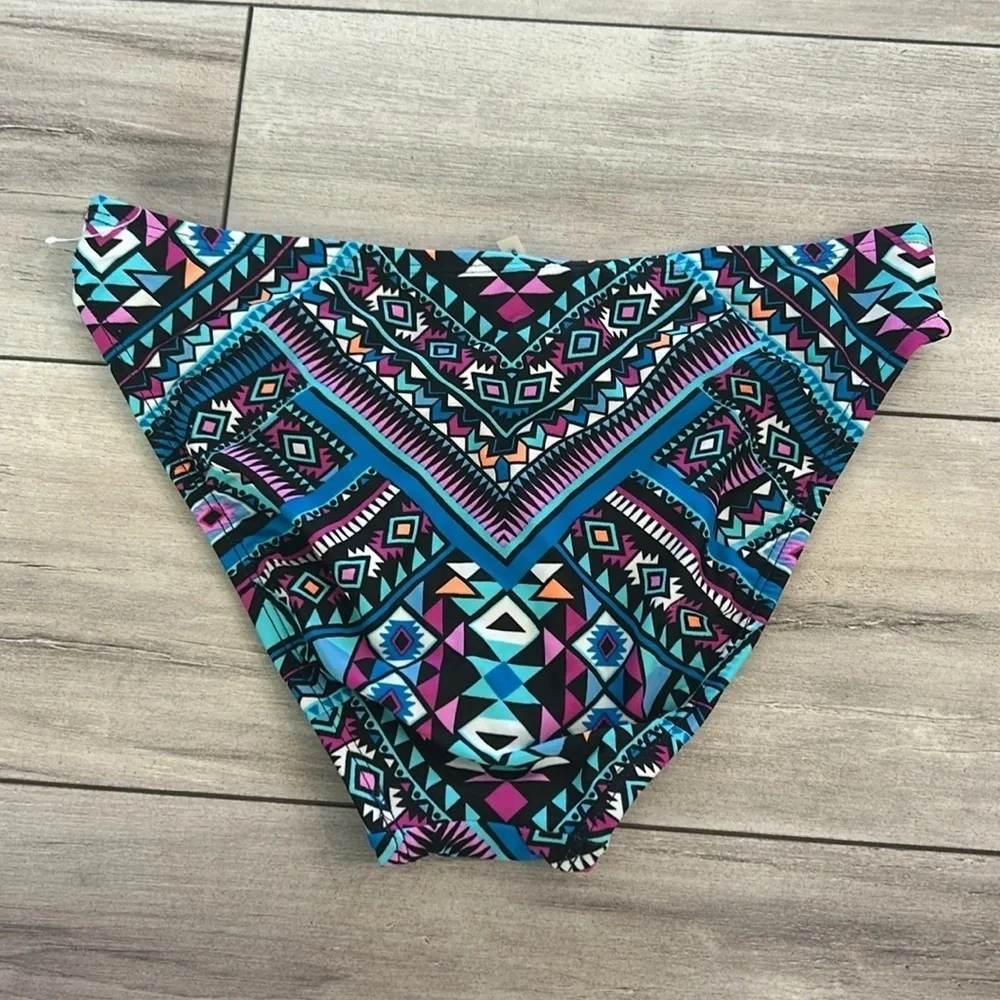 New Directions Aztec print bikini bottom swim size small NWOT